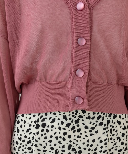 OLIVE des OLIVE（オリーブデオリーブ）の「シアカーディガン（カーディガン/ボレロ・レディース・ブラック/ブラウン/オフホワイト/ピンク系その他・FREE）」の20枚目の写真