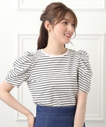 couture brooch | 【コレ一枚で旬顔スタイル！】コンパクトパワショルカットソー(Tシャツ/カットソー)