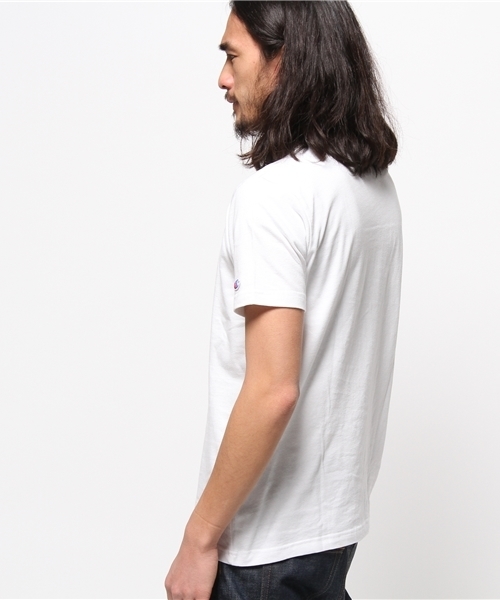 Champion（チャンピオン）の「WEGO/Champion刺繍Tシャツ（Tシャツ/カットソー・メンズ・ホワイト/杢グレー/ネイビー・MEDIUM/LARGE）」の7枚目の写真