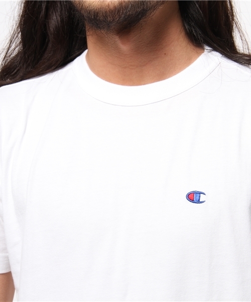 Champion（チャンピオン）の「WEGO/Champion刺繍Tシャツ（Tシャツ/カットソー・メンズ・ホワイト/杢グレー/ネイビー・MEDIUM/LARGE）」の9枚目の写真