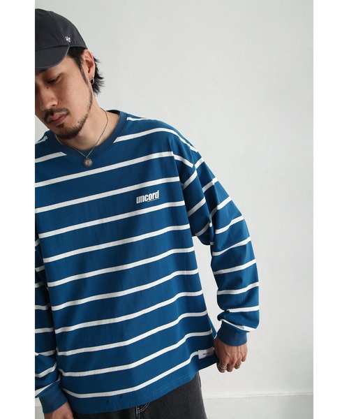 UNCORD（アンコード）の「【UNCORD】LOOSE BORDER L/S T-SHIRT/ボーダーロングスリーブ長袖Tシャツ（Tシャツ/カットソー・メンズ・ブルー/グリーン/ホワイト×ブラック/ブラック×ホワイト・MEDIUM/LARGE/X-LARGE）」の15枚目の写真