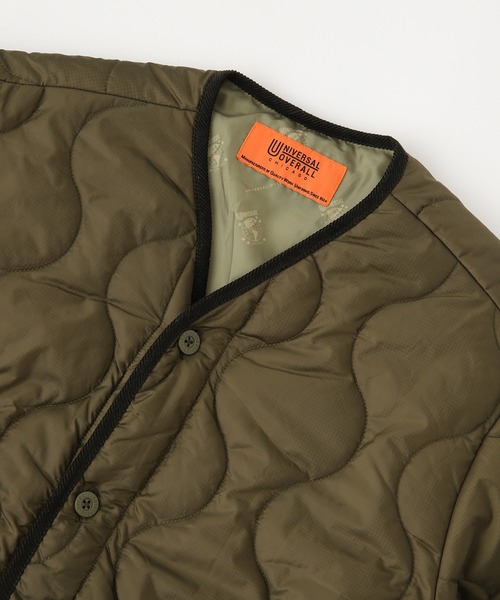 UNIVERSAL OVERALL(ユニバーサルオーバーオール)の「【UNIVERSAL OVERALL】QUILT RIP STOP JACKET / キルティング中綿ジャケット(ブルゾン・レディース・ブラック/オリーブ/オフホワイト・SMALL/MEDIUM/LARGE)」の8枚目の写真