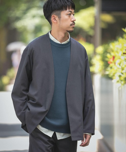 URBAN RESEARCH(アーバンリサーチ)の「トロワッシャーノーカラージャケット(ノーカラージャケット・メンズ・チャコールグレー/ブラウン系その他/グリーン系その他・SMALL/MEDIUM/LARGE)」の14枚目の写真