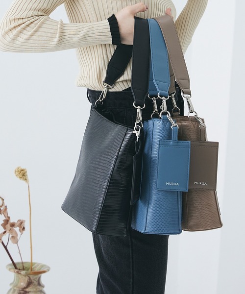 MURUA（ムルーア）の「MURUA (ムルーア) ショルダーバッグ リザードエンボス MR-B1095（ショルダーバッグ・レディース・ブルー/ベージュ/ブラック・FREE）」の20枚目の写真