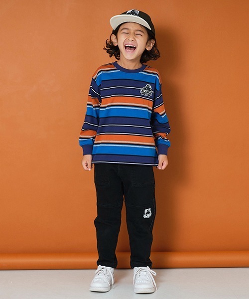 XLARGE KIDS（エクストララージキッズ）の「マルチボーダー長袖Tシャツ