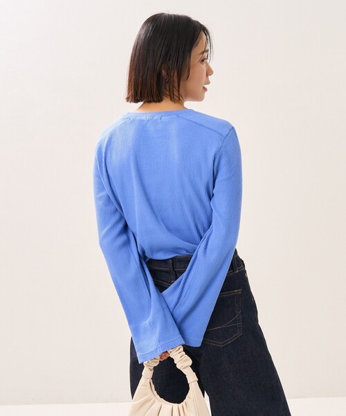 FREAK'S STORE（フリークスストア）の「ピグメントリブクルーネック（Tシャツ/カットソー・レディース・ブラック/ピンク/ブルー/グリーン・ﾌﾘ-）」の3枚目の写真