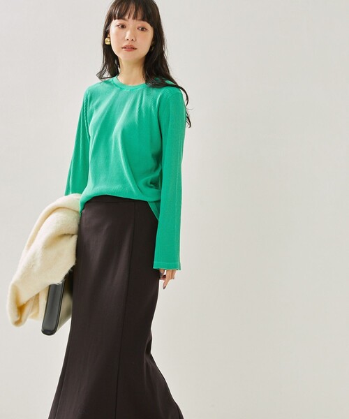 FREAK'S STORE（フリークスストア）の「ピグメントリブクルーネック（Tシャツ/カットソー・レディース・ブラック/ピンク/ブルー/グリーン・ﾌﾘ-）」の6枚目の写真