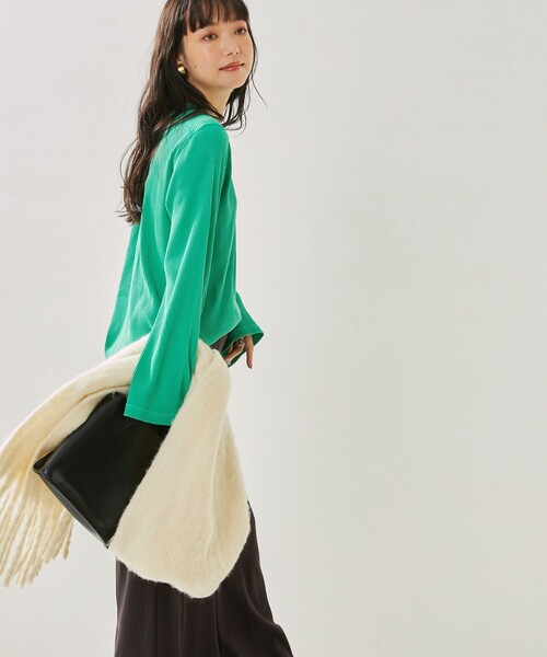 FREAK'S STORE（フリークスストア）の「ピグメントリブクルーネック（Tシャツ/カットソー・レディース・ブラック/ピンク/ブルー/グリーン・ﾌﾘ-）」の7枚目の写真