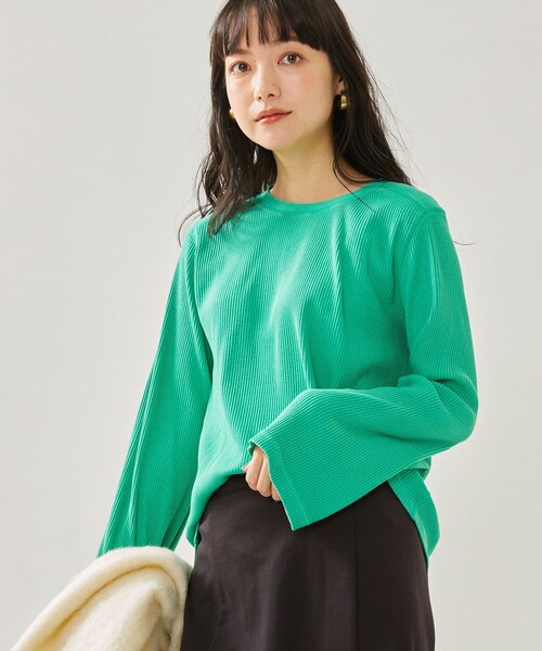 FREAK'S STORE（フリークスストア）の「ピグメントリブクルーネック（Tシャツ/カットソー・レディース・ブラック/ピンク/ブルー/グリーン・ﾌﾘ-）」の9枚目の写真