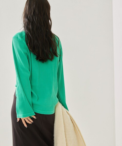 FREAK'S STORE（フリークスストア）の「ピグメントリブクルーネック（Tシャツ/カットソー・レディース・ブラック/ピンク/ブルー/グリーン・ﾌﾘ-）」の10枚目の写真