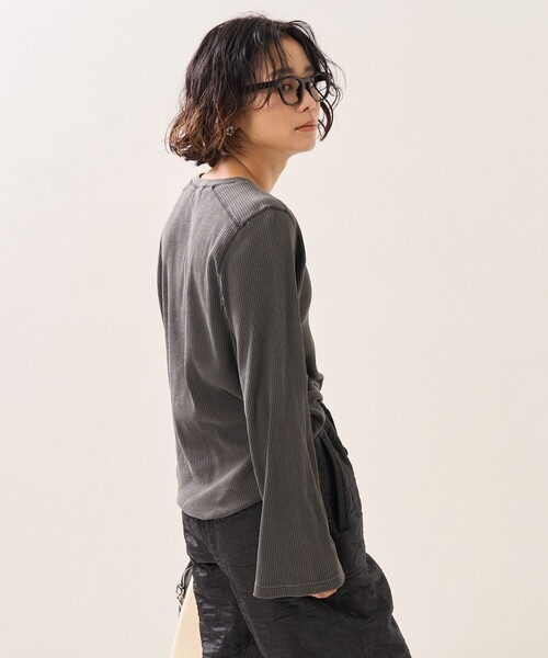 FREAK'S STORE（フリークスストア）の「ピグメントリブクルーネック（Tシャツ/カットソー・レディース・ブラック/ピンク/ブルー/グリーン・ﾌﾘ-）」の17枚目の写真