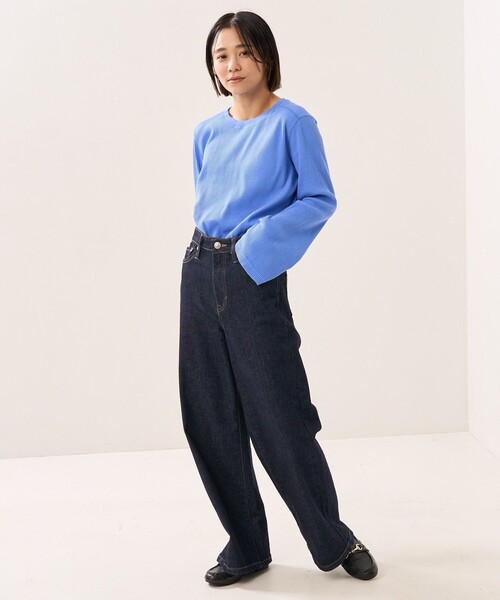 FREAK'S STORE（フリークスストア）の「ピグメントリブクルーネック（Tシャツ/カットソー・レディース・ブラック/ピンク/ブルー/グリーン・ﾌﾘ-）」の18枚目の写真