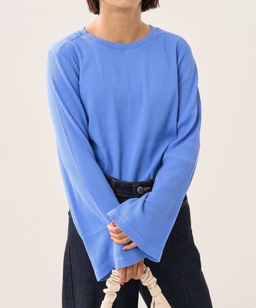 FREAK'S STORE（フリークスストア）の「ピグメントリブクルーネック（Tシャツ/カットソー・レディース・ブラック/ピンク/ブルー/グリーン・ﾌﾘ-）」の21枚目の写真