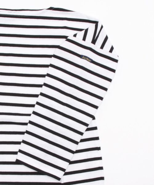 LEMINOR（ルミノール）の「【Le minor/ルミノア】MARINIERE AMI（Tシャツ/カットソー・レディース・サーモンピンク/ブラック・1）」の3枚目の写真