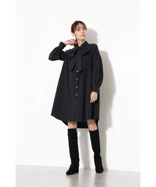 JILL STUART（ジルスチュアート）の「◆スージーワンピース（シャツワンピース・レディース・ブラック/ホワイト・0/2）」の5枚目の写真