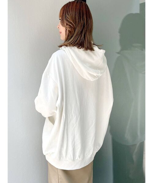 GYDA（ジェイダ）の「SYMMETRY GYDAデザイン BIGスウェットパーカー（スウェット・レディース・ブラック/オフホワイト・FREE）」の10枚目の写真