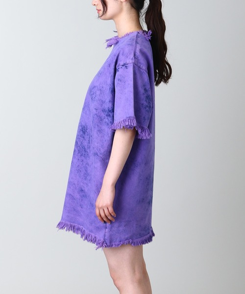 MARQUES ALMEIDA（マルケスアルメイダ）の「MARQUES ALMEIDA OVERSIZED T-SHIRT DRESS RST22TP0045DND（ワンピース・レディース・パープル・X-SMALL）」の3枚目の写真