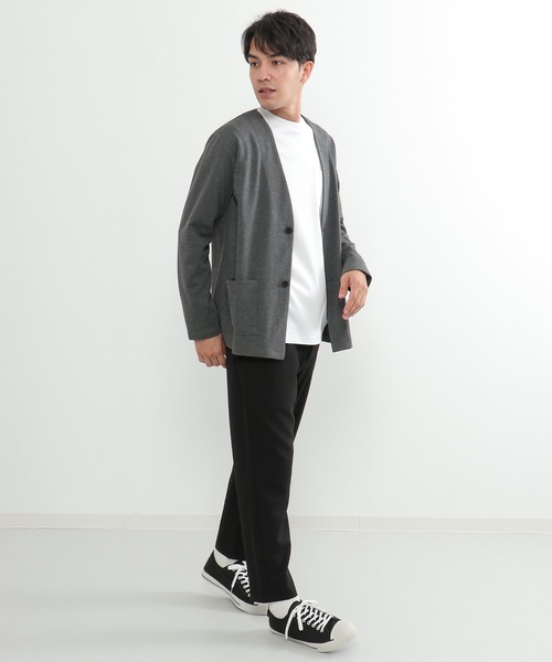 IKKA LOUNGE(イッカラウンジ)の「【消臭/セットアップ対応】イージーケア ポンチカーデジャケット(カーディガン/ボレロ・メンズ・グレー/ネイビー・L/XL/M/S)」の5枚目の写真