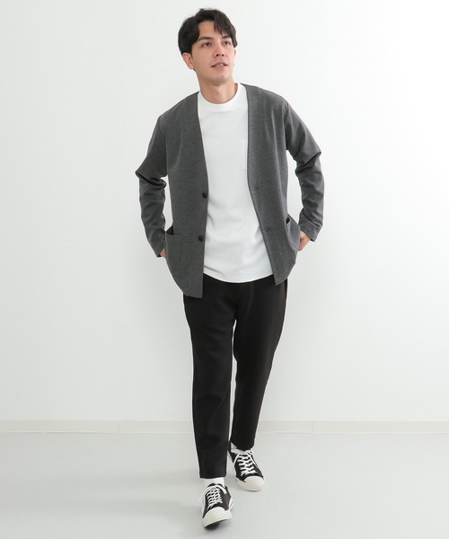 IKKA LOUNGE(イッカラウンジ)の「【消臭/セットアップ対応】イージーケア ポンチカーデジャケット(カーディガン/ボレロ・メンズ・グレー/ネイビー・L/XL/M/S)」の6枚目の写真