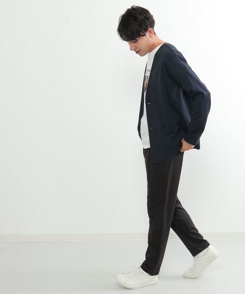 IKKA LOUNGE(イッカラウンジ)の「【消臭/セットアップ対応】イージーケア ポンチカーデジャケット(カーディガン/ボレロ・メンズ・グレー/ネイビー・L/XL/M/S)」の8枚目の写真