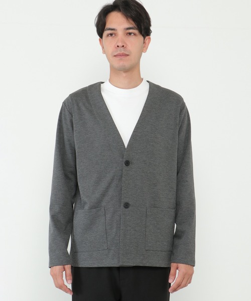 IKKA LOUNGE(イッカラウンジ)の「【消臭/セットアップ対応】イージーケア ポンチカーデジャケット(カーディガン/ボレロ・メンズ・グレー/ネイビー・L/XL/M/S)」の9枚目の写真