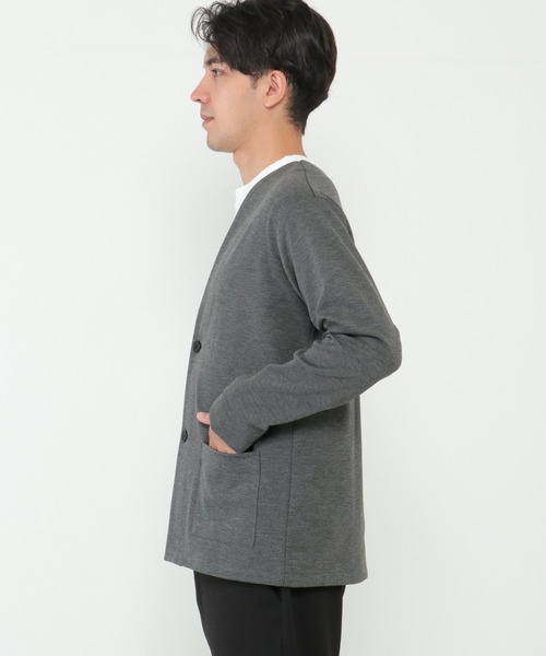 IKKA LOUNGE(イッカラウンジ)の「【消臭/セットアップ対応】イージーケア ポンチカーデジャケット(カーディガン/ボレロ・メンズ・グレー/ネイビー・L/XL/M/S)」の10枚目の写真