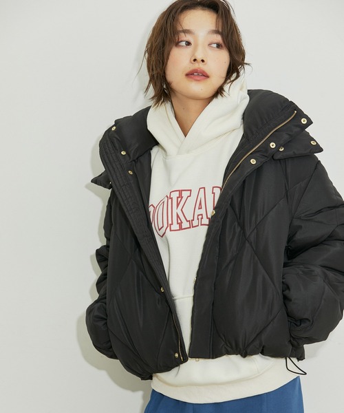 【WEB限定】ファイバーダウンダイヤキルトショートブルゾン