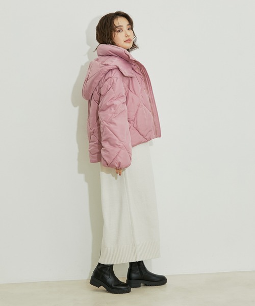 【WEB限定】ファイバーダウンダイヤキルトショートブルゾン