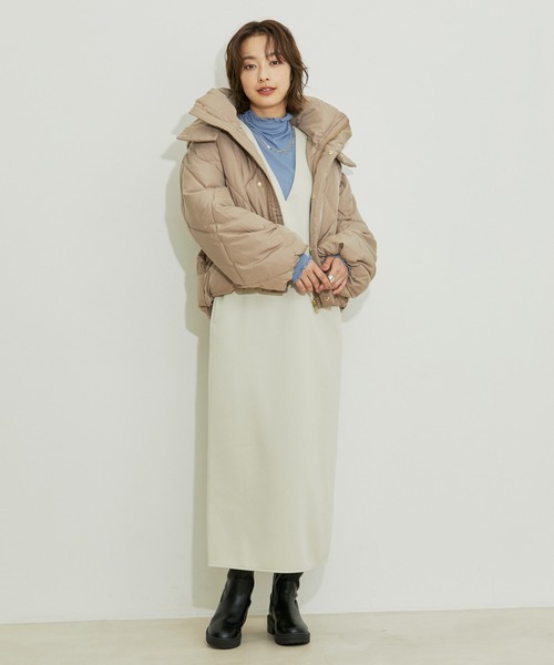 【WEB限定】ファイバーダウンダイヤキルトショートブルゾン