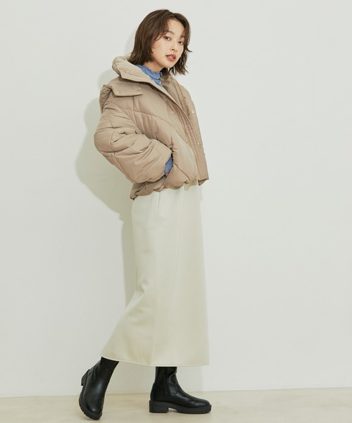 【WEB限定】ファイバーダウンダイヤキルトショートブルゾン