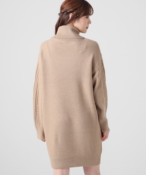 Honeys(ハニーズ)の「オフタートルワンピース(ワンピース・レディース・アイボリー/ベージュ/パープル/ブルー・S/M/L)」の16枚目の写真