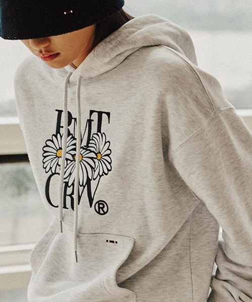 ROMANTIC CROWN（ロマンティッククラウン）の「ROMANTIC CROWN／DAISYフーディー(ウラケ)　2158253（パーカー・レディース・ライトグレー/ブラック/グリーン・MEDIUM/LARGE）」の3枚目の写真