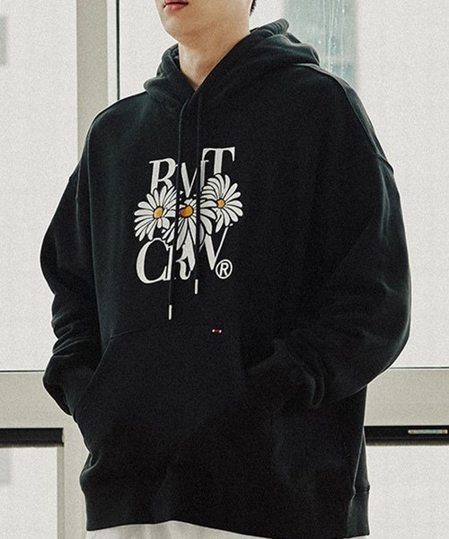 ROMANTIC CROWN（ロマンティッククラウン）の「ROMANTIC CROWN／DAISYフーディー(ウラケ)　2158253（パーカー・レディース・ライトグレー/ブラック/グリーン・MEDIUM/LARGE）」の2枚目の写真