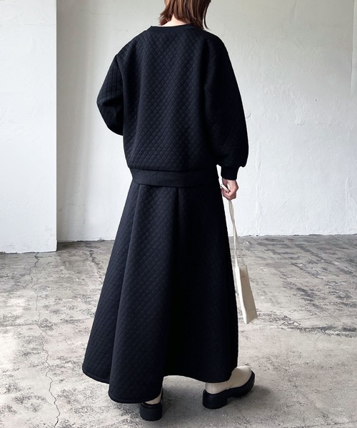 LIAN（リアン）の「キルティングフレアスカート（スカート・レディース・杢グレー/カーキ/ブラック・FREE）」の15枚目の写真