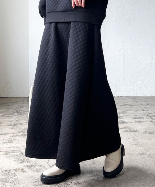 LIAN（リアン）の「キルティングフレアスカート（スカート・レディース・杢グレー/カーキ/ブラック・FREE）」の21枚目の写真
