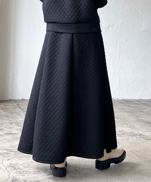 LIAN（リアン）の「キルティングフレアスカート（スカート・レディース・杢グレー/カーキ/ブラック・FREE）」の9枚目の写真