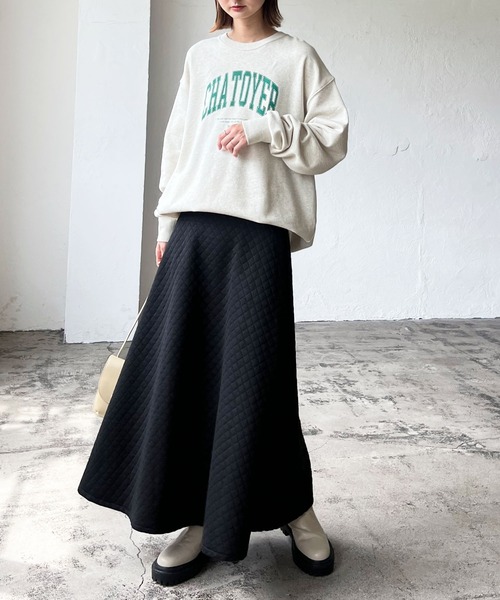 LIAN（リアン）の「キルティングフレアスカート（スカート・レディース・杢グレー/カーキ/ブラック・FREE）」の18枚目の写真