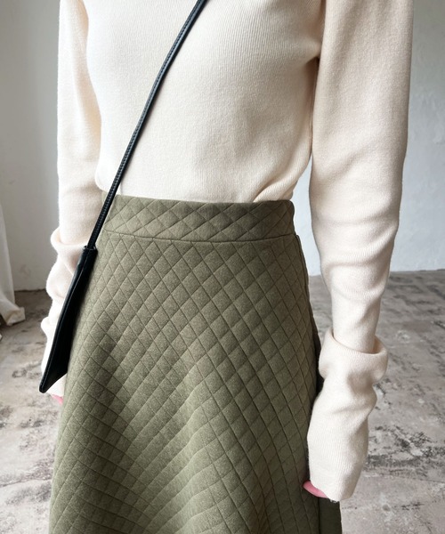 LIAN（リアン）の「キルティングフレアスカート（スカート・レディース・杢グレー/カーキ/ブラック・FREE）」の13枚目の写真
