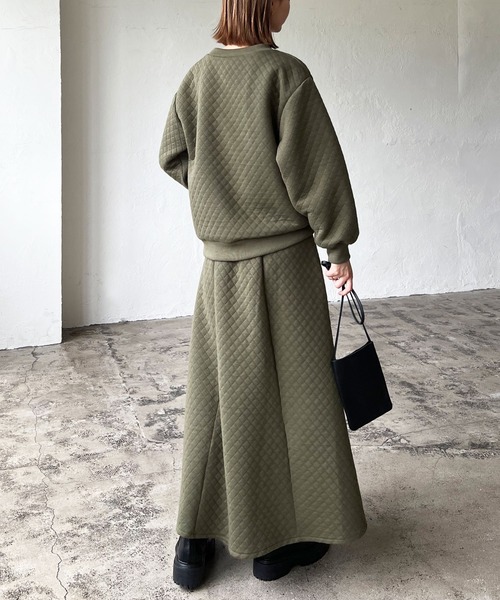 LIAN（リアン）の「キルティングフレアスカート（スカート・レディース・杢グレー/カーキ/ブラック・FREE）」の22枚目の写真
