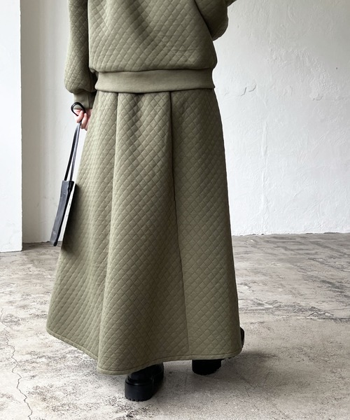 LIAN（リアン）の「キルティングフレアスカート（スカート・レディース・杢グレー/カーキ/ブラック・FREE）」の19枚目の写真