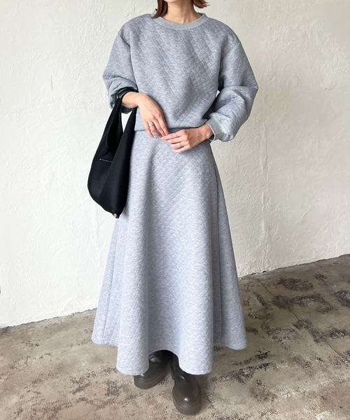 LIAN（リアン）の「キルティングフレアスカート（スカート・レディース・杢グレー/カーキ/ブラック・FREE）」の11枚目の写真