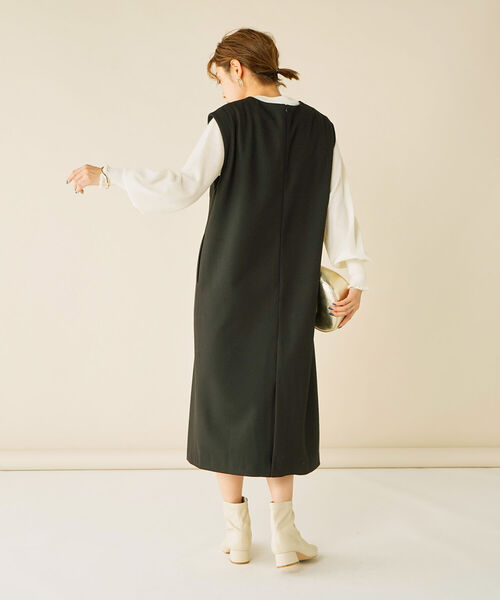 NOLLEY’S(ノーリーズ)の「《手洗い可能》袖口フリルプルオーバーニット(ニット/セーター・レディース・オフホワイト/イエロー/ネイビー/グリーン/ベビーピンク・38)」の20枚目の写真