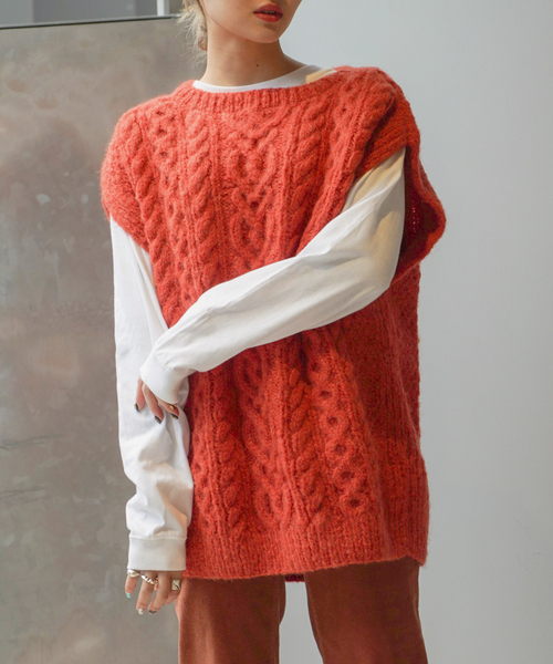 NEPAL HAND KNIT/ネパールハンドニット】ベスト