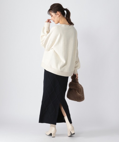 BARNYARDSTORM（バンヤードストーム）の「BARNYARDSTORM / ケーブルスカート（スカート・レディース・オフホワイト/ネイビー・0/1）」の6枚目の写真