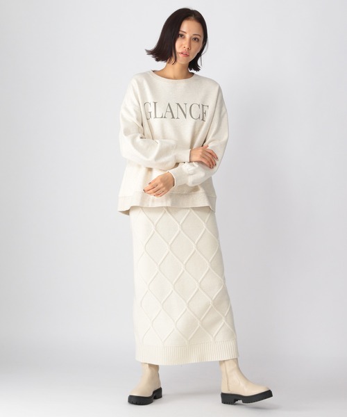 BARNYARDSTORM（バンヤードストーム）の「BARNYARDSTORM / ケーブルスカート（スカート・レディース・オフホワイト/ネイビー・0/1）」の10枚目の写真