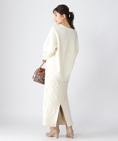 BARNYARDSTORM（バンヤードストーム）の「BARNYARDSTORM / ケーブルスカート（スカート・レディース・オフホワイト/ネイビー・0/1）」の14枚目の写真