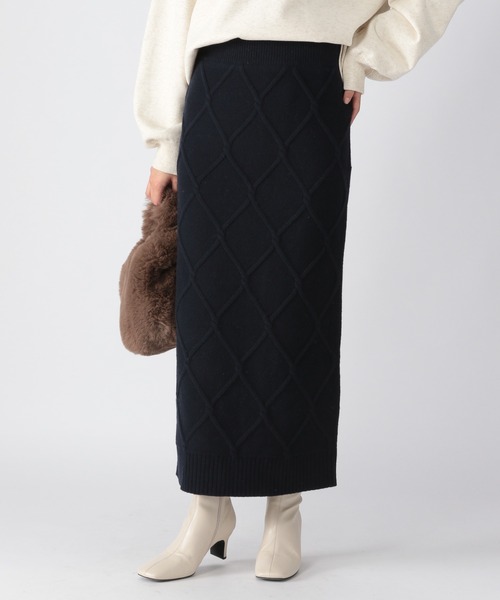 BARNYARDSTORM（バンヤードストーム）の「BARNYARDSTORM / ケーブルスカート（スカート・レディース・オフホワイト/ネイビー・0/1）」の20枚目の写真