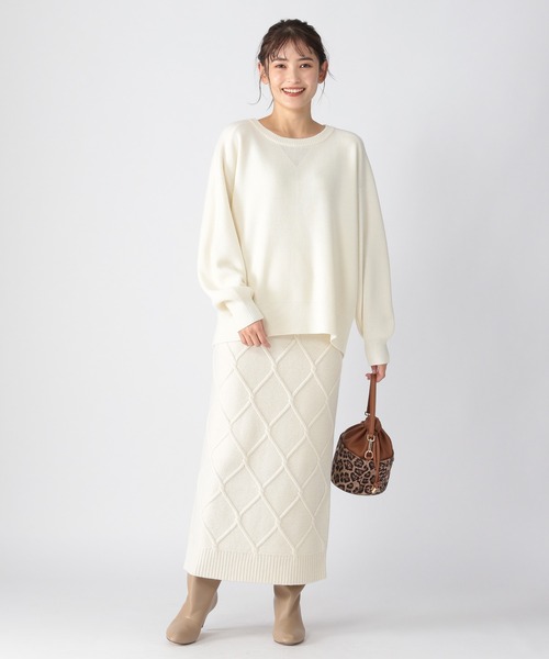 BARNYARDSTORM（バンヤードストーム）の「BARNYARDSTORM / ケーブルスカート（スカート・レディース・オフホワイト/ネイビー・0/1）」の11枚目の写真