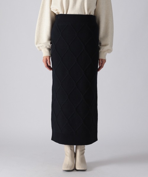 BARNYARDSTORM（バンヤードストーム）の「BARNYARDSTORM / ケーブルスカート（スカート・レディース・オフホワイト/ネイビー・0/1）」の21枚目の写真