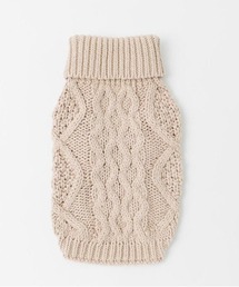 moncheri（モンシェリ）の「アラン柄ケーブルタートルコットンニット / 犬服 / ドッグウェア（ペットウェア・キッズ）」